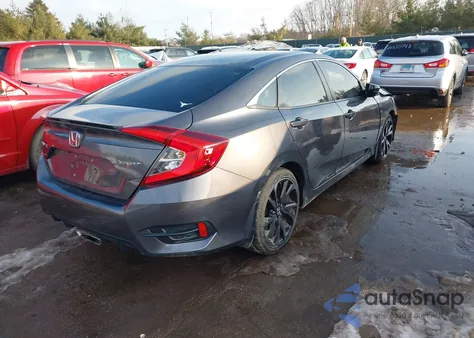 2019 Honda Civic Sport from USA, damaged, VIN 2HGFC2F88KH581189